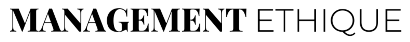 logo management éthique en noir et gris