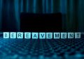 the word bereavement spelled with cubes on a table