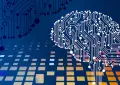 a computer circuit board with a brain on it
